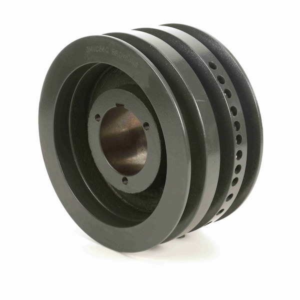 3 Groove Cast Iron Bushed Bore Multiple Variable Pitch Sheave, 3MVC86Q